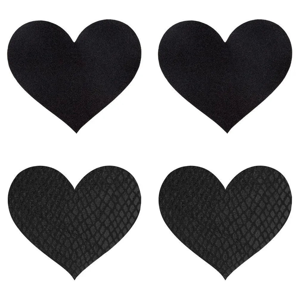 Peekaboo Pasties Black Hearts - Rapture Works