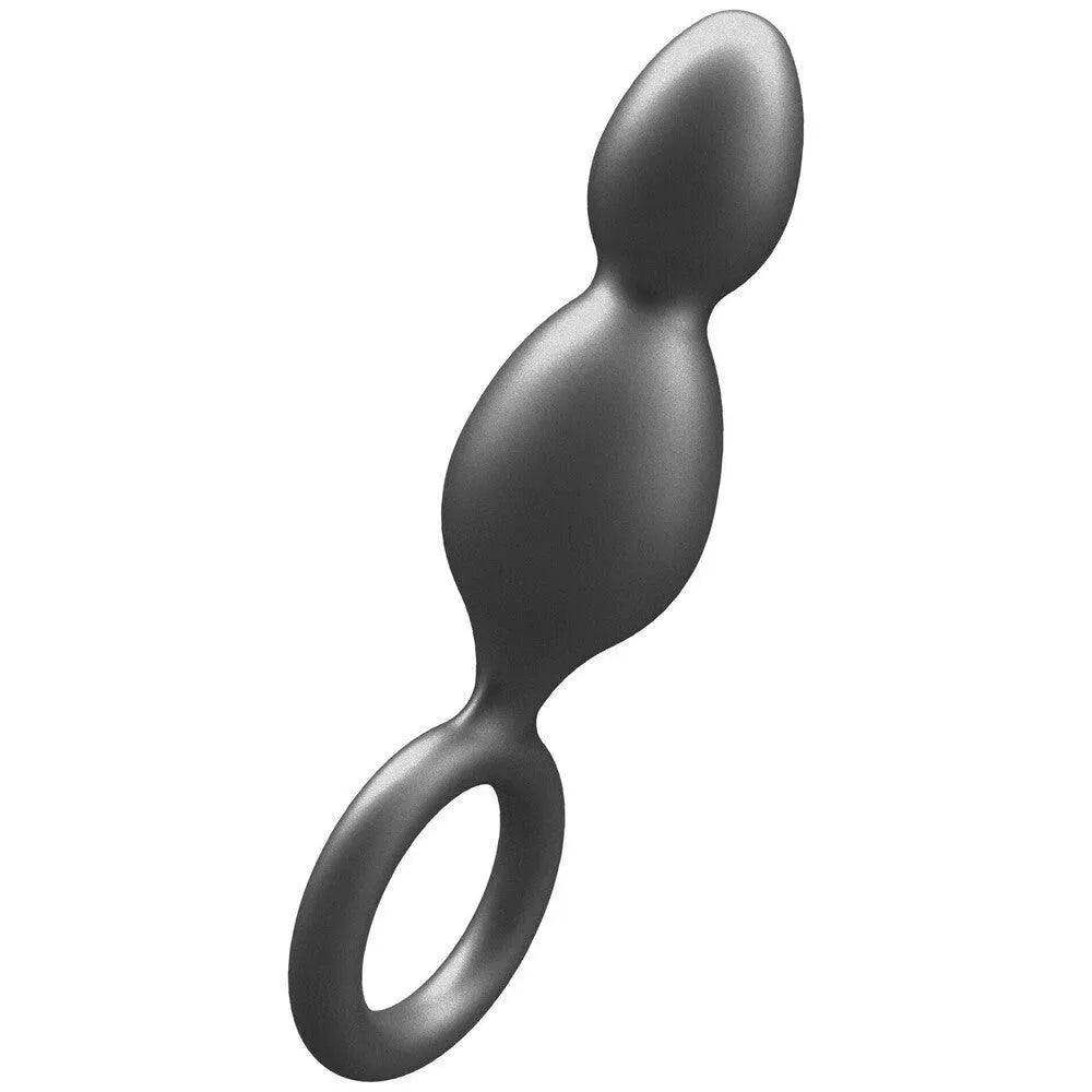 ToyJoy Buttocks The Plugger 2 Balls Metallic Silicone Plug - Rapture Works