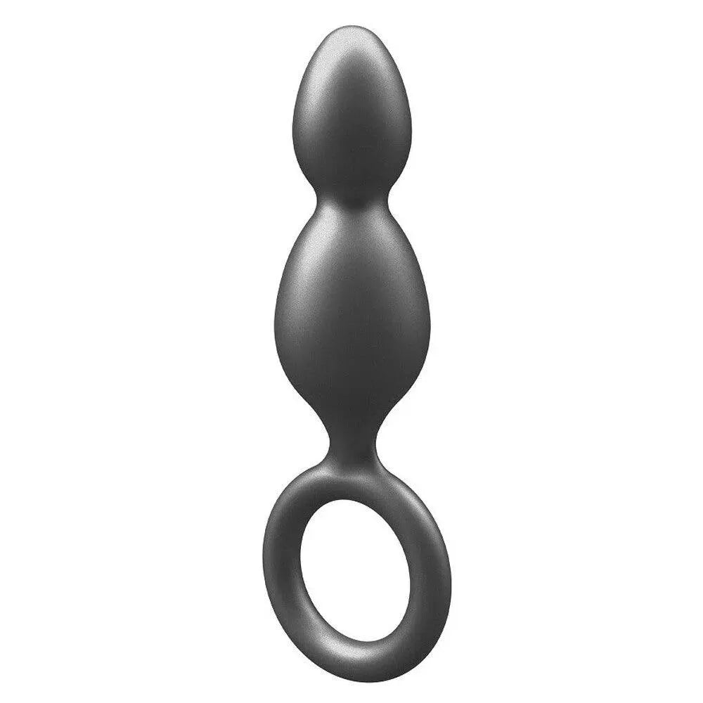 ToyJoy Buttocks The Plugger 2 Balls Metallic Silicone Plug - Rapture Works