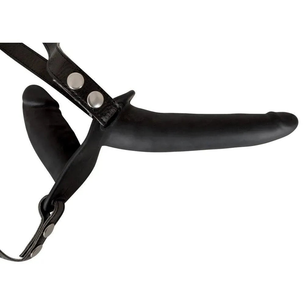 Black Double Dildo Strap On - Rapture Works