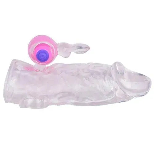 Clear Rabbit Vibrating Penis Extender - Rapture Works