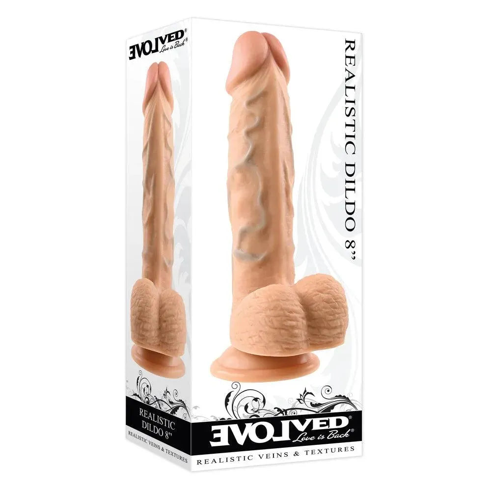 Evolved 8 Inch Realistic Dildo Flesh Pink - Rapture Works