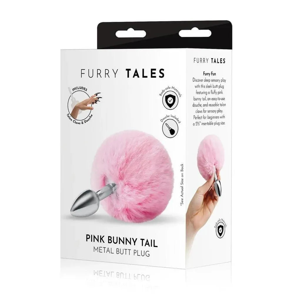Furry Tales Pink Bunny Tail Butt Plug - Rapture Works