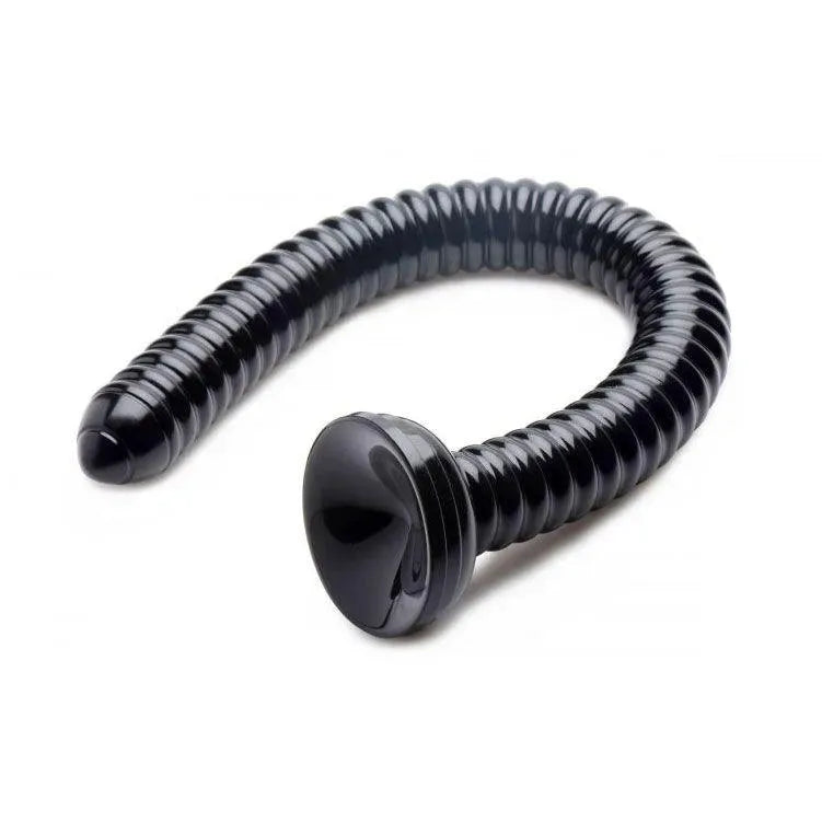 Hosed 19 Inch Ribbed Anal Snake Dildo - Rapture Works