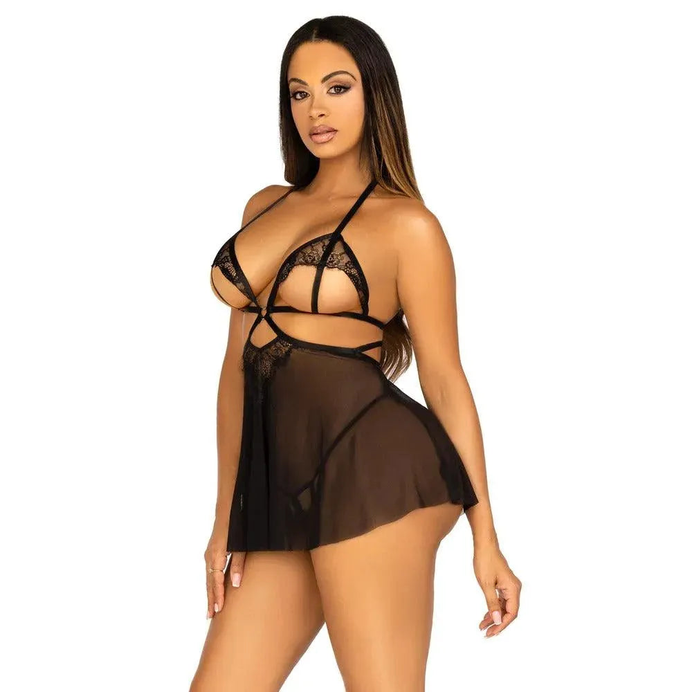 Leg Avenue Open Cup Babydoll And Panty - Rapture Works