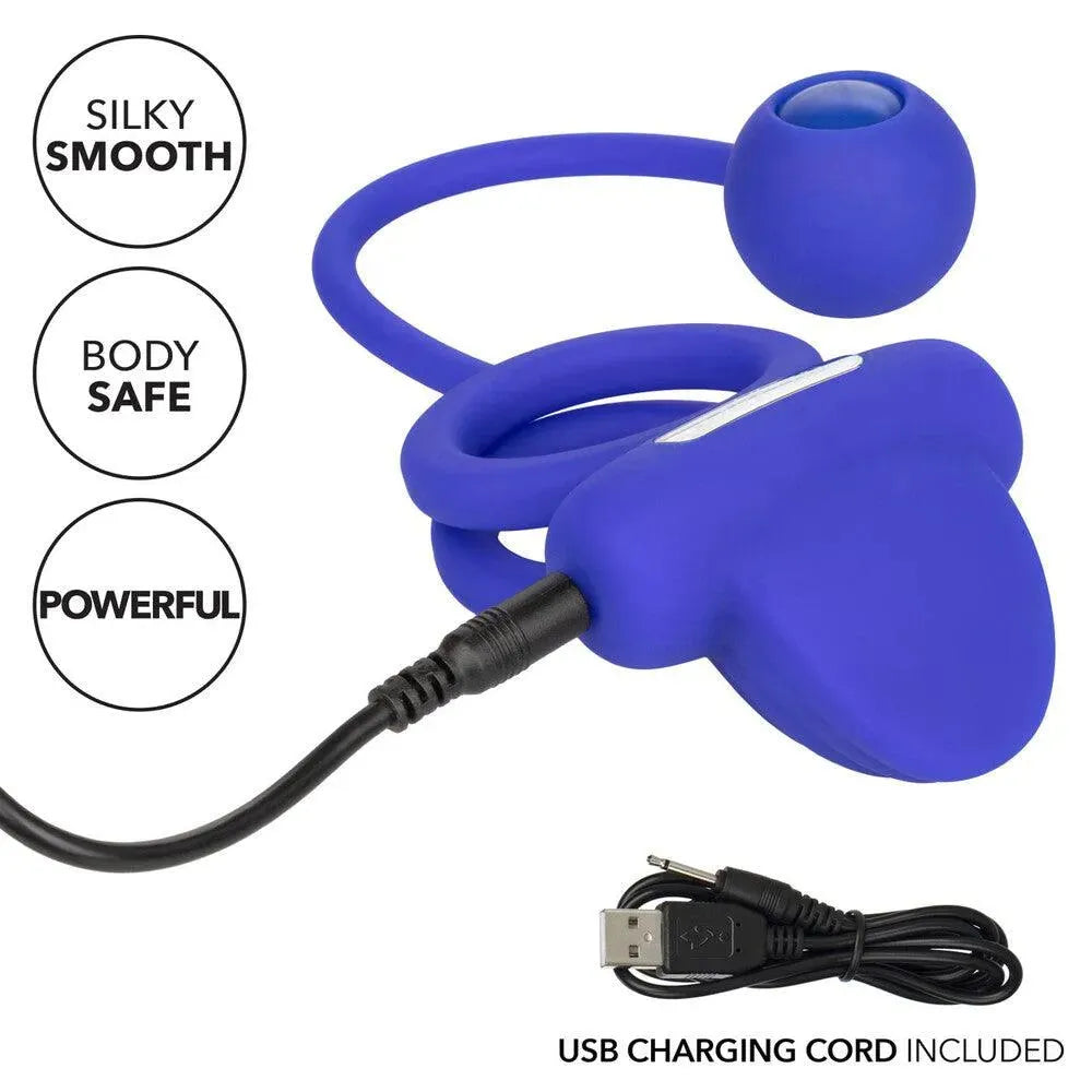 Rechargeable Dual Rockin Rim Enhancer Cock Ring - Rapture Works