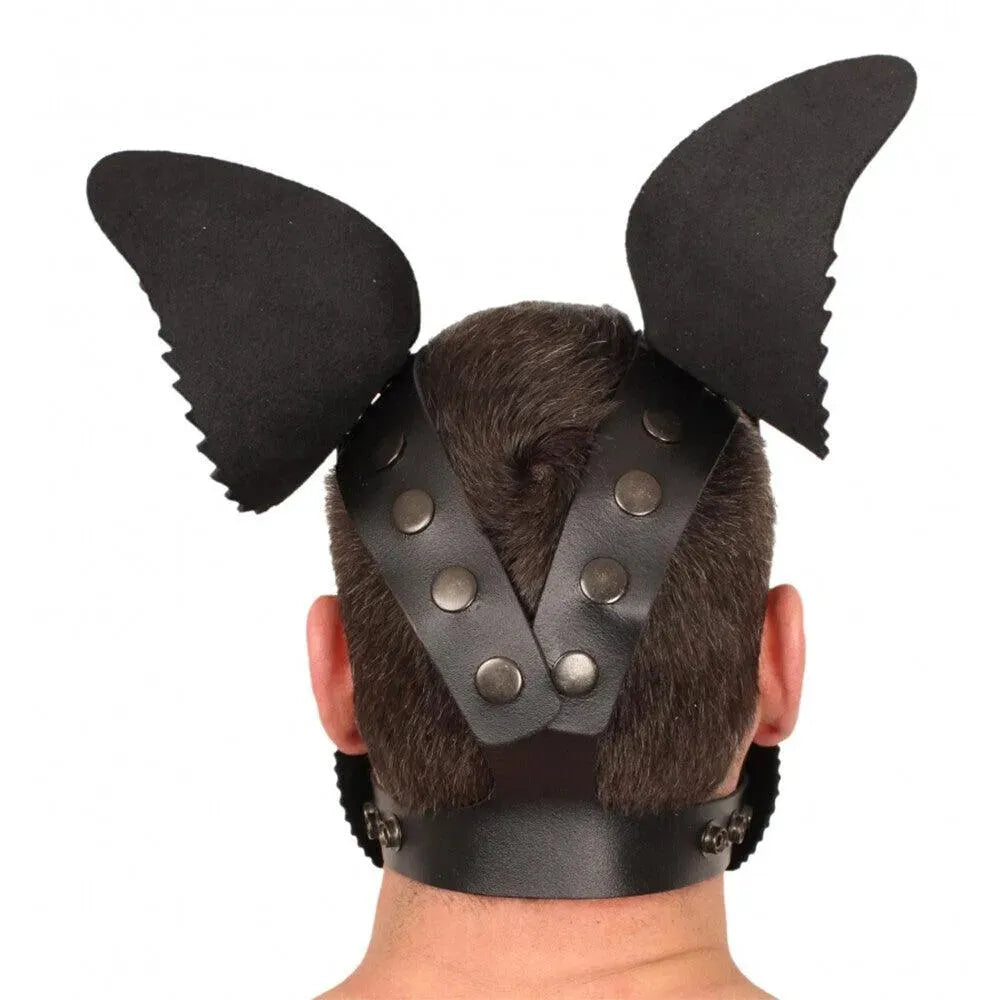 Red Leather Puppy Dog Mask - Rapture Works