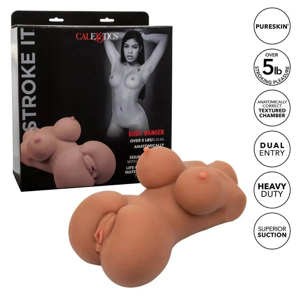Stroke It Body Banger Flesh Brown - Rapture Works