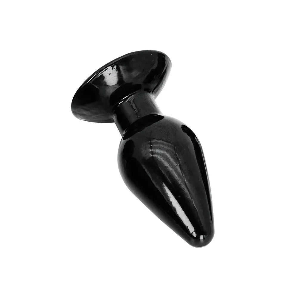 Hidden Desire Extreme Butt Plug - Medium 4.3&quot; Black with Suction Base