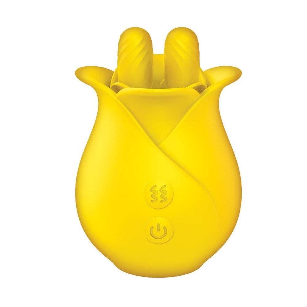 ClitTastic Tulip Finger Massager Rechargeable - Yellow - Rapture Works