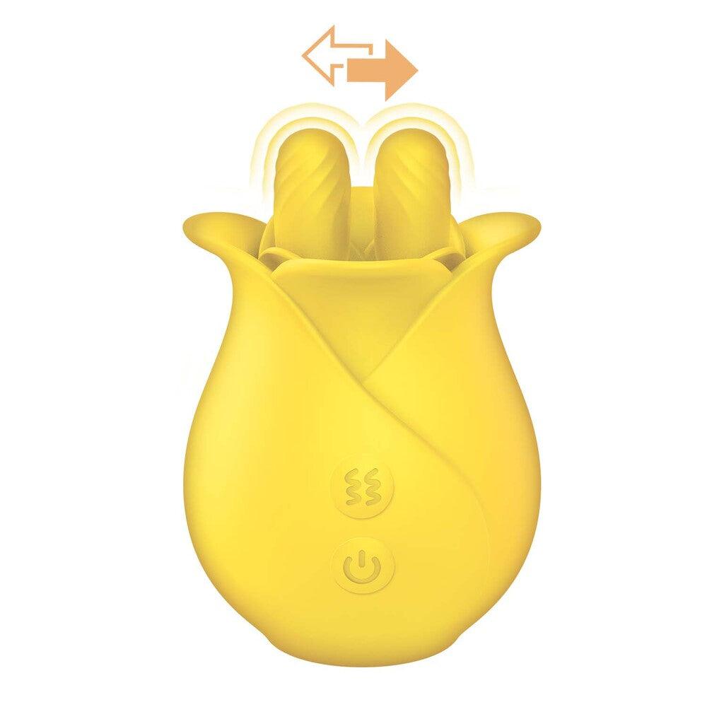 ClitTastic Tulip Finger Massager Rechargeable - Yellow - Rapture Works