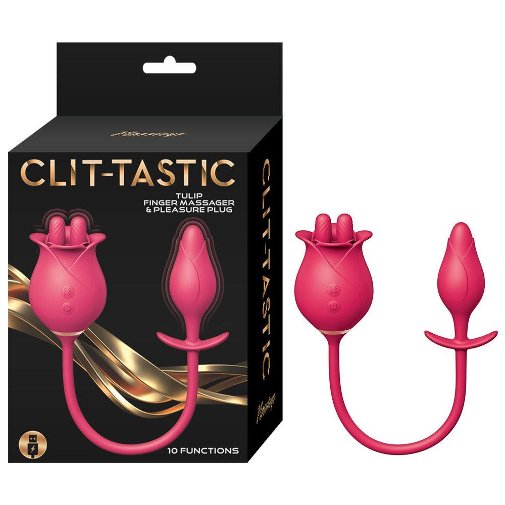 ClitTastic Tulip Finger Massager Pleasure Plug Set - Red - Rapture Works