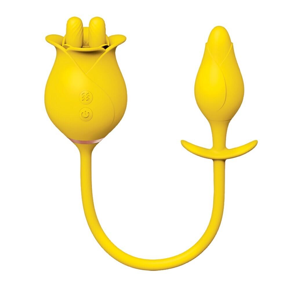 ClitTastic Tulip Finger Massager Pleasure Plug Set - Yellow - Rapture Works