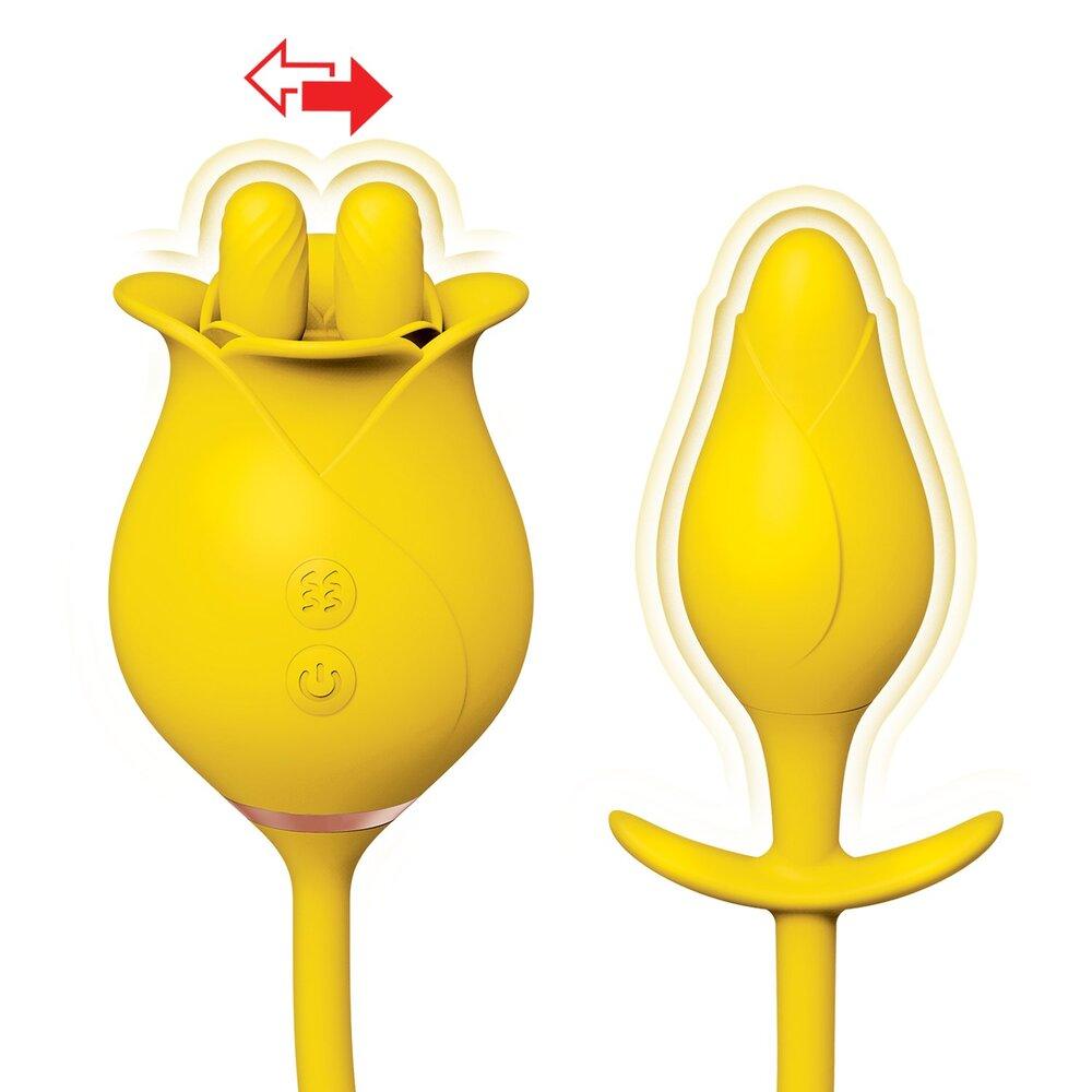ClitTastic Tulip Finger Massager Pleasure Plug Set - Yellow - Rapture Works