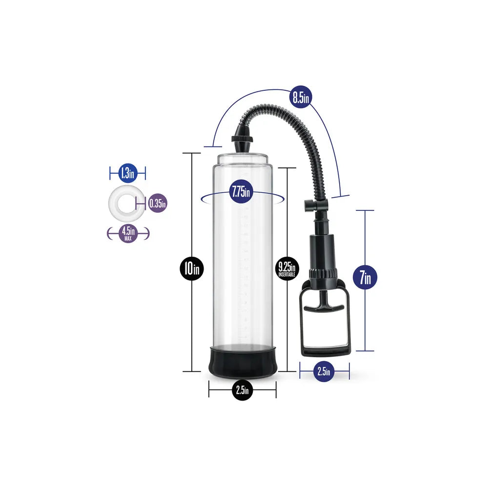 Performance VX3 Vacuum Pump System – Precision Pumping, 9.25&quot; Clear Chamber with Bonus Cock Ring &amp; Quick Release Valve