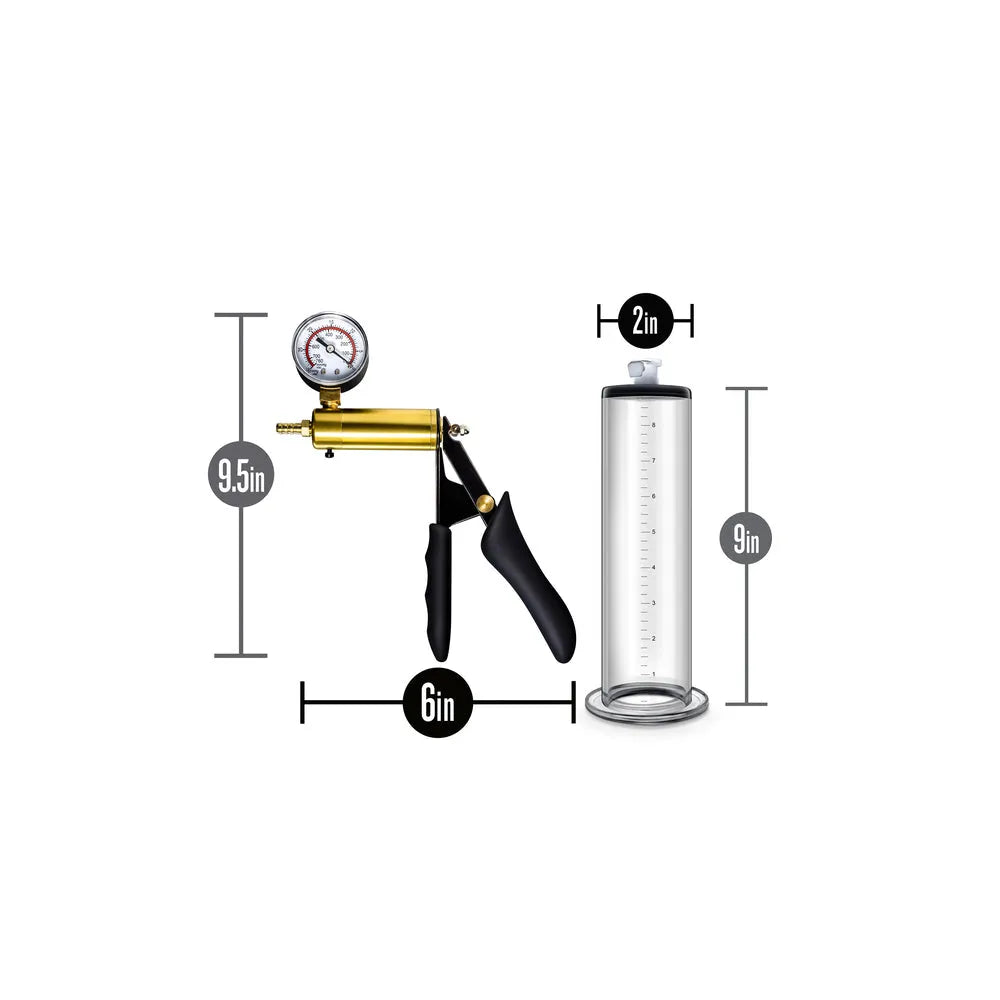 Performance VX6 Male Enhancement Pump – Professional-Grade Brass Pump, Pressure Gauge, Quick Release Valve, Clear Cylinder