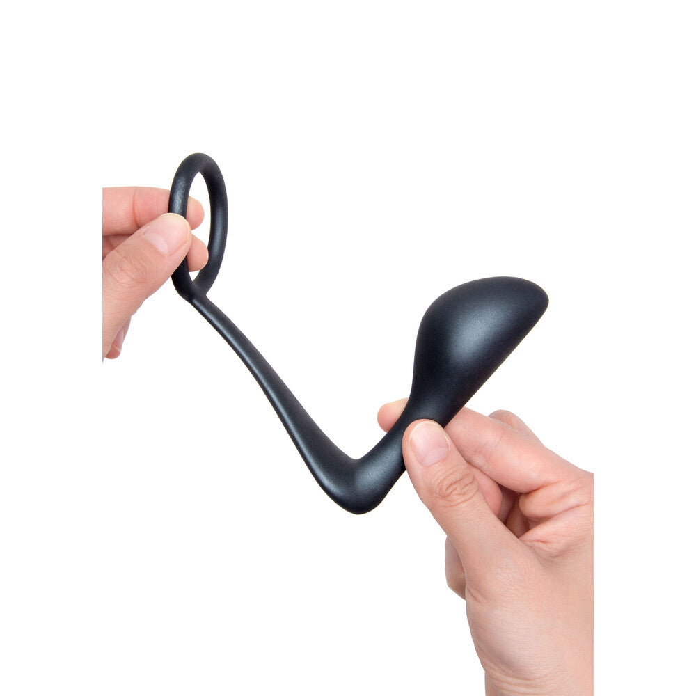 Bswish B-Vibe Ringer – Silicone Cock Ring &amp; Prostate Plug Combo for Enhanced Stimulation, Waterproof, Black