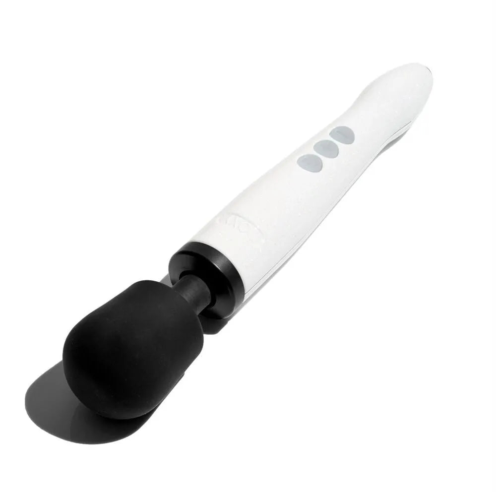 Doxy Die Cast R – Rechargeable Wand Massager in Stardust White with Deep Rumbly Vibrations