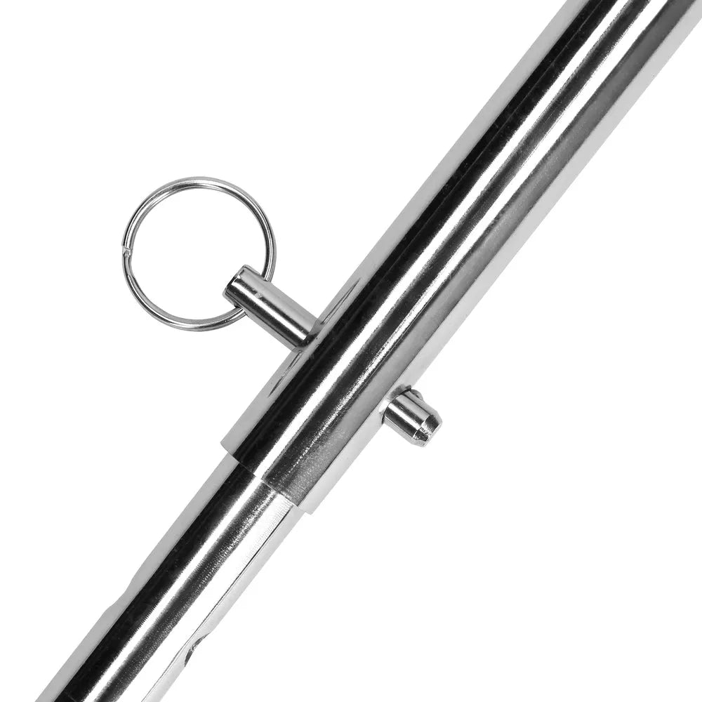 Ouch! Spreader Bar – Adjustable, Rigid Metal Bondage Bar for Couples Play, Silver