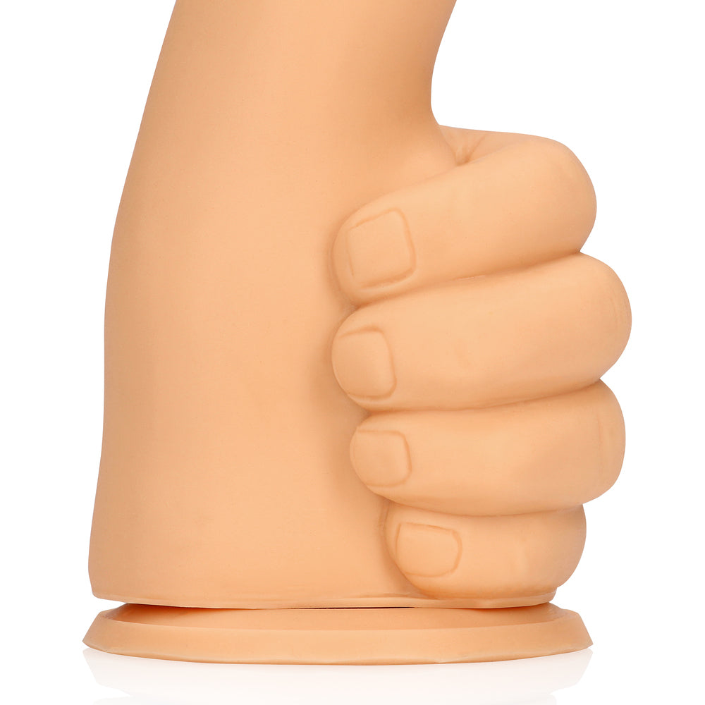 Thumbs Up Dildo – Flesh Pink, 6.7 Inch Silicone with Suction Cup