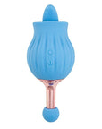 ClitTastic Rose Bud Dual Massager Rechargeable - Blue - Rapture Works