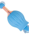 ClitTastic Rose Bud Dual Massager Rechargeable - Blue - Rapture Works