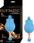 ClitTastic Rose Bud Dual Massager Rechargeable - Blue - Rapture Works