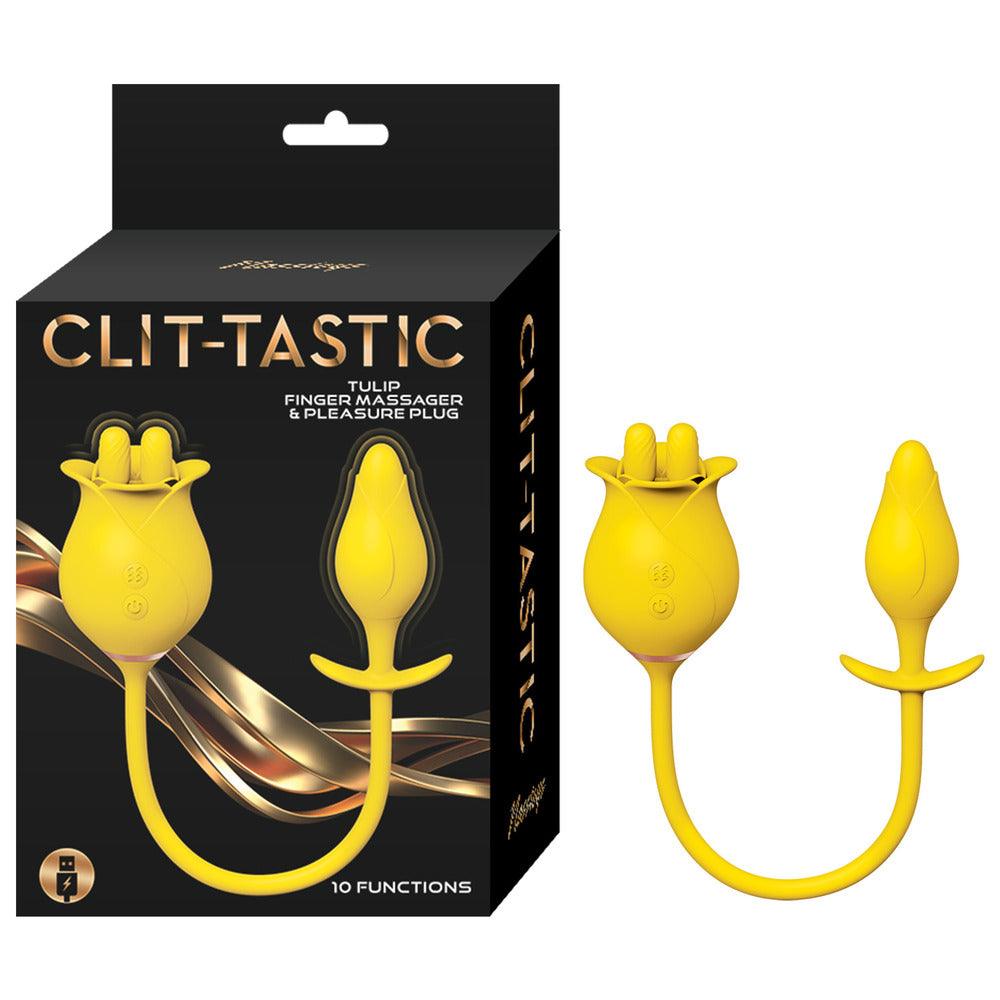 ClitTastic Tulip Finger Massager Pleasure Plug Set - Yellow - Rapture Works