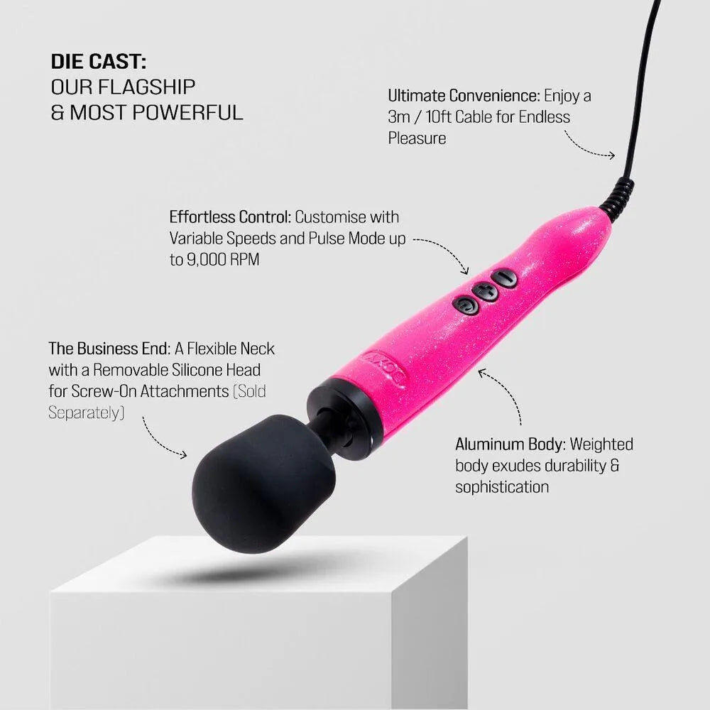 Doxy Die Cast Wand Massager HOT PINK - Rapture Works