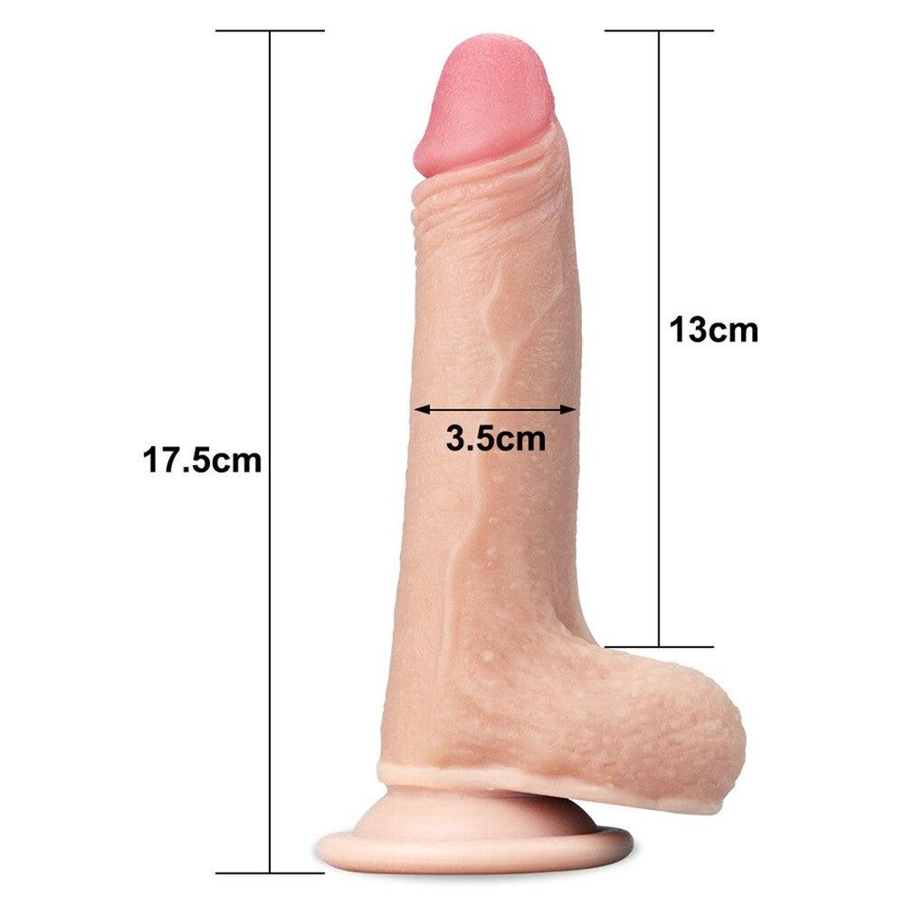 Lovetoy Sliding Skin Dildo 7 Inch - Raptureworks