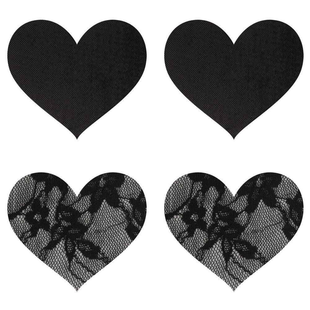 Peekaboo Pasties Satin and Lace Hearts - Rapture Works