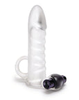 Size Up Clear Penis Vibrating 2 Inch Extender - Raptureworks