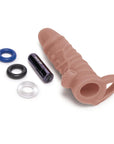 Size Up Silicone Vibrating Realistic 1 Inch Extender - Raptureworks