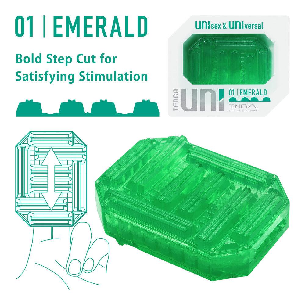 Tenga UNI Emerald Sleeve Masturbator - Rapture Works