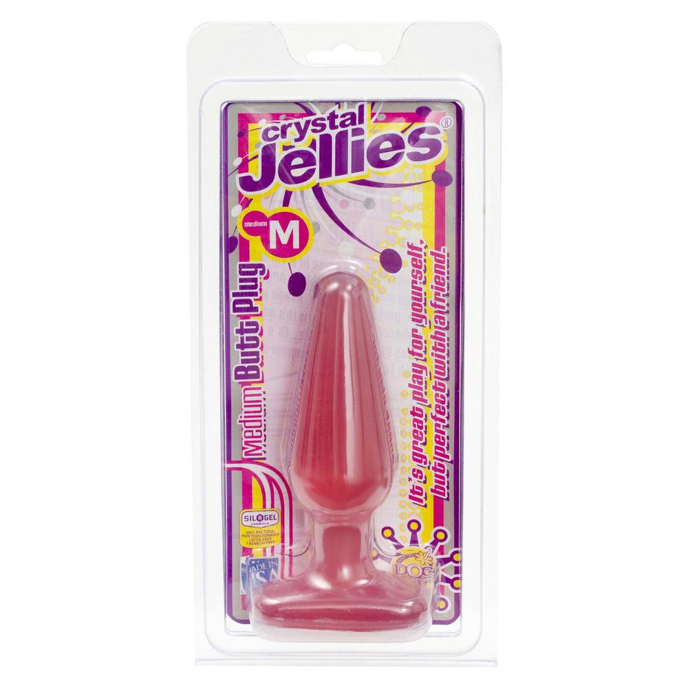 Crystal Jellies Medium Butt Plug Pink - Rapture Works