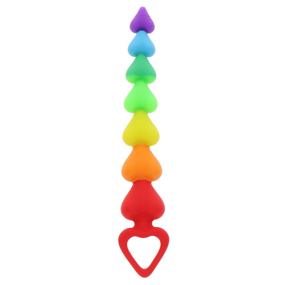 ToyJoy Rainbow Heart Anal Beads - Rapture Works