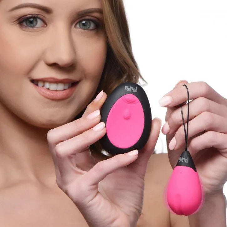 10X Silicone Vibrating Egg Pink - Rapture Works