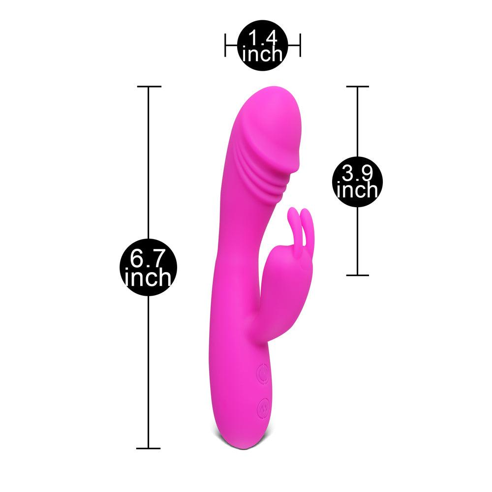 12 speed Rabbit Vibrator Pink - Rapture Works