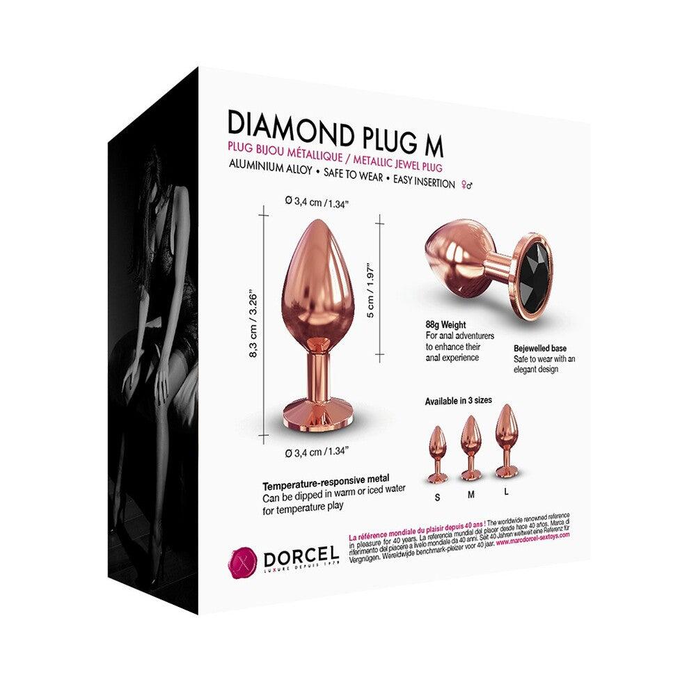 Dorcel Diamond Butt Plug Rose Gold Medium - Rapture Works