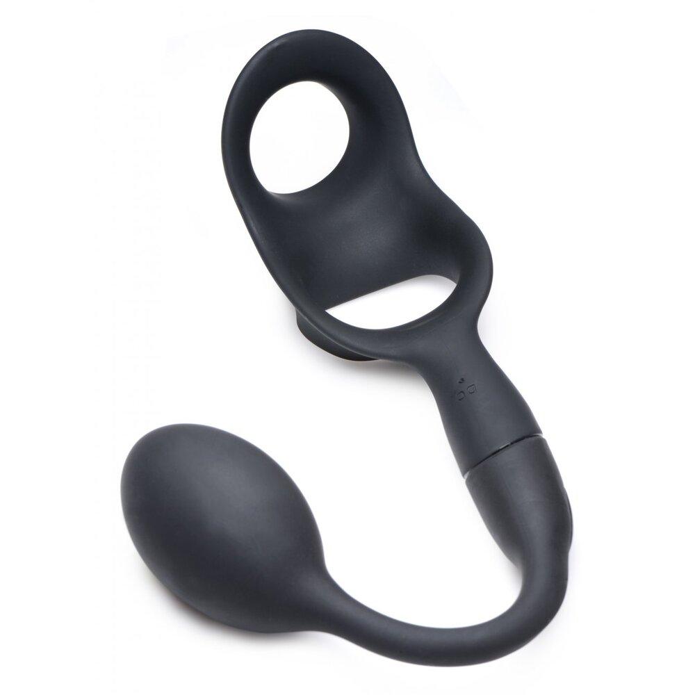 Alpha Pro 10X P Bomb Cock and Ball Ring With Anal Plug - Rapture Works