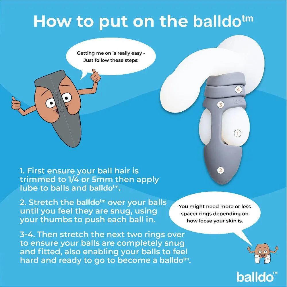 Balldo The Worlds First Ball Dildo Steel Grey - Rapture Works