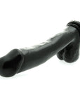 Basix 12 Inch Dong With Suction Cup Black - Rapture Works