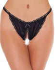 Black Crotchless Tanga - Rapture Works