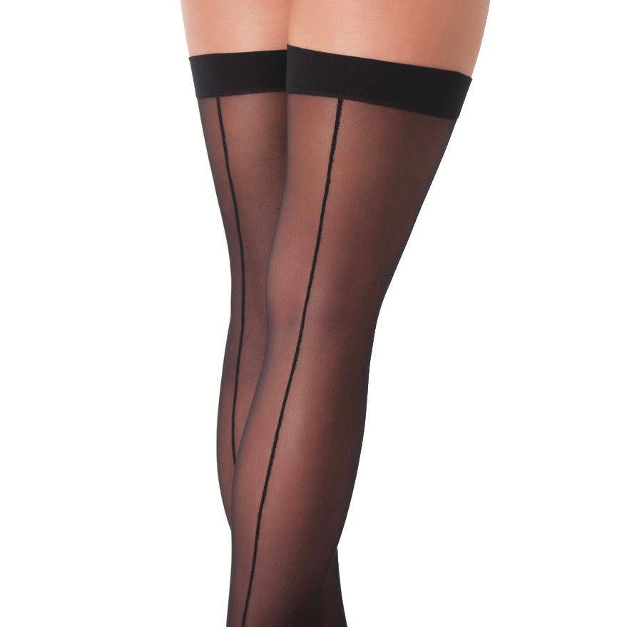 Black Sexy Stockings With Seem - Rapture Works