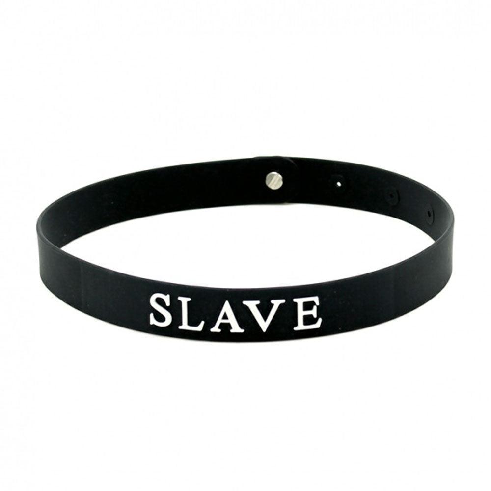 Black Silicone Slave Collar - Rapture Works