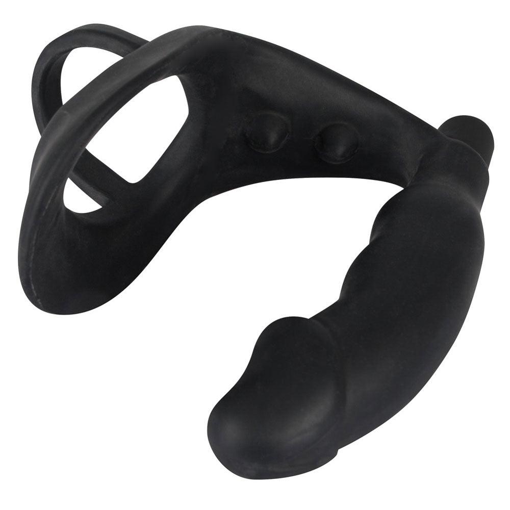 Black Velvets Cock Ring And Vibrating Anal Plug - Rapture Works