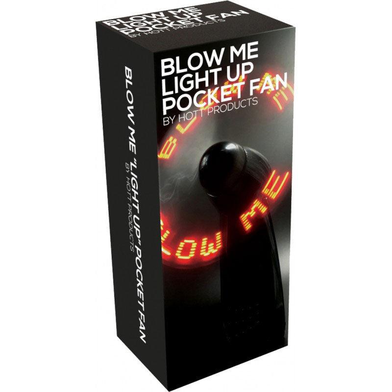 Blow Me Light Up Pocket Fan Black - Rapture Works