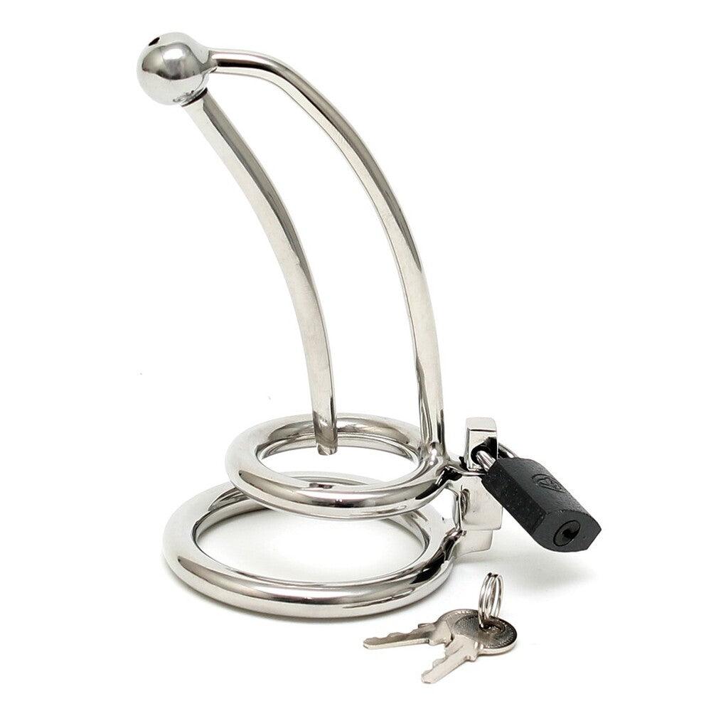 Chastity Penis Lock Curved With Urethral Tube - Rapture Works