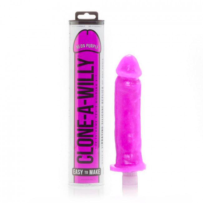 Clone A Willy Neon Purple Silicone Vibrator - Rapture Works