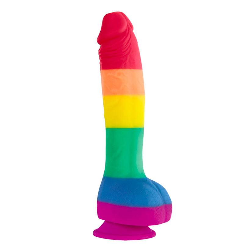 Colours Pride 8 Inch Silicone Dildo With Balls - Rapture Works